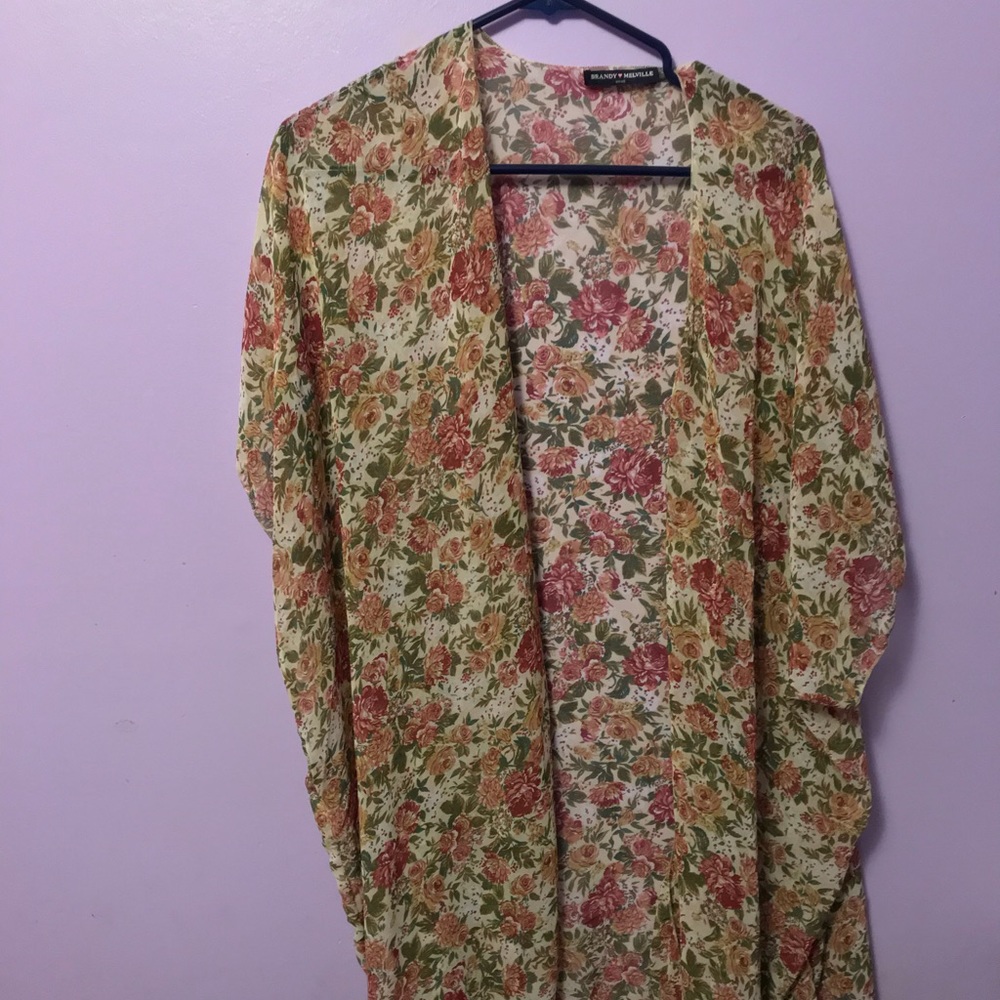 A flowy flower cardigan